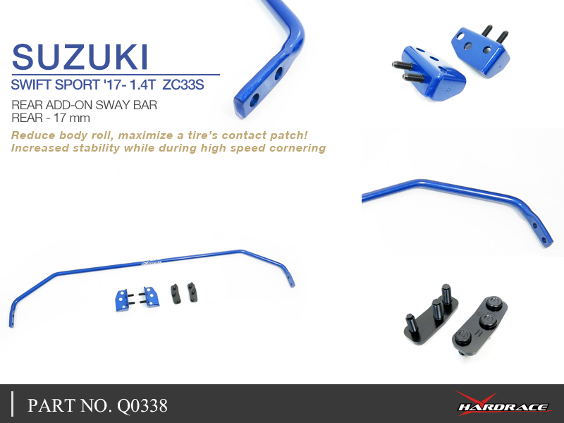 SUZUKI SWIFT SPORT '17 - 1.4T ZC33S achter  stabilisatorstang 17MM - 5PCS / SET