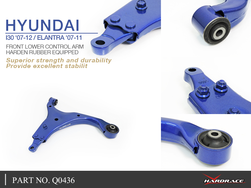 Hyundai i30 \'07 -12 / ELANTRA \'07 -11 voor lagere controle draagarm (hard rubber) - 2PCS / SET
