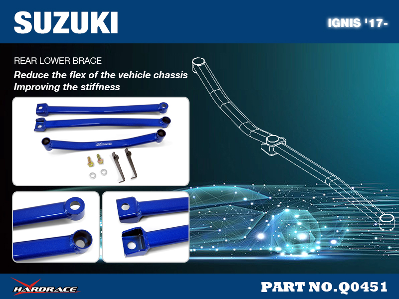 SUZUKI IGNIS \'17 - achter Onder beugel - 3PCS / SET