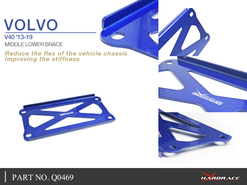 VOLVO V40 '13 -19 MIDDEN onder beugel - 1PCS / SET