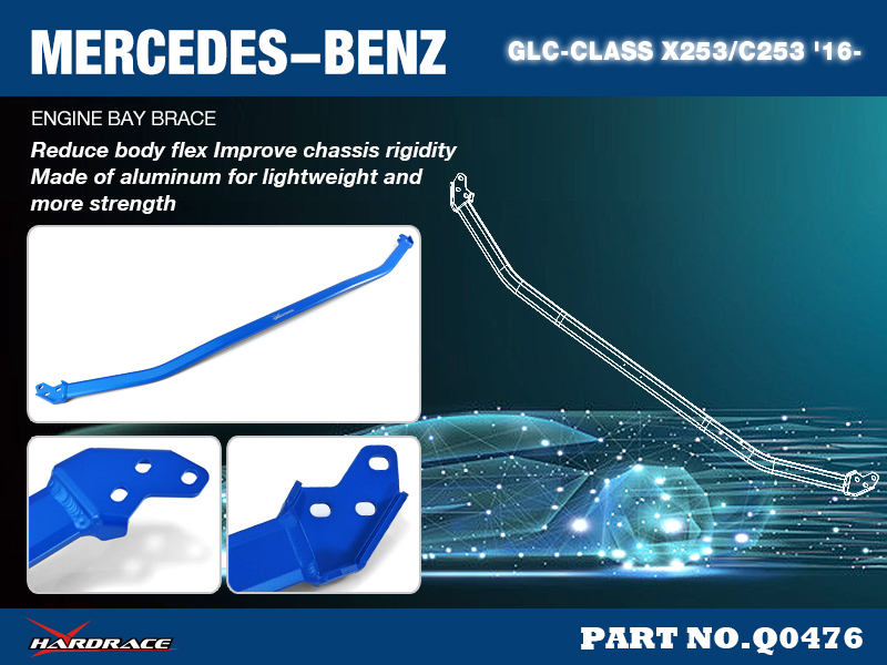 M. Benz GLC-KLASSE '16 - MOTOR BAY beugel - 1PCS / SET