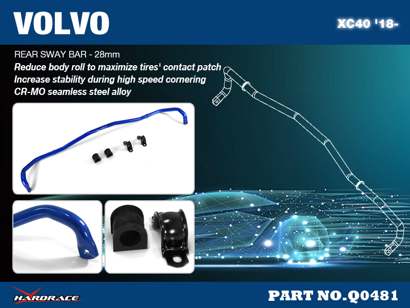VOLVO XC40 '18 - achter stabilisatorstang, 28MM - 5PCS / SET