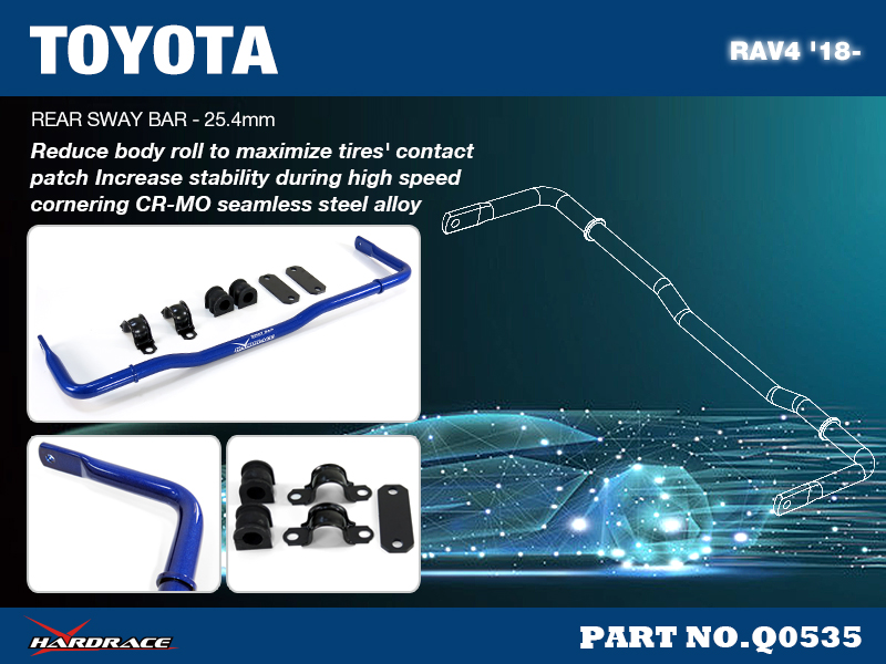 TOYOTA RAV4 '18 - rear stabilizer bar, 25.4mm - 7PCS / SET
