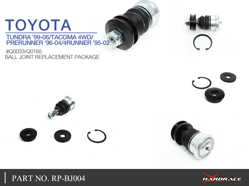 Toyota Tundra '99 -06 / TACOMA 4WD / prerunner '96 -04 / 4Runner '95 -02 VERVANGING FUSEEKOGEL VOOR voor boven draagarm # Q0033 / Q0165 1PC / SET