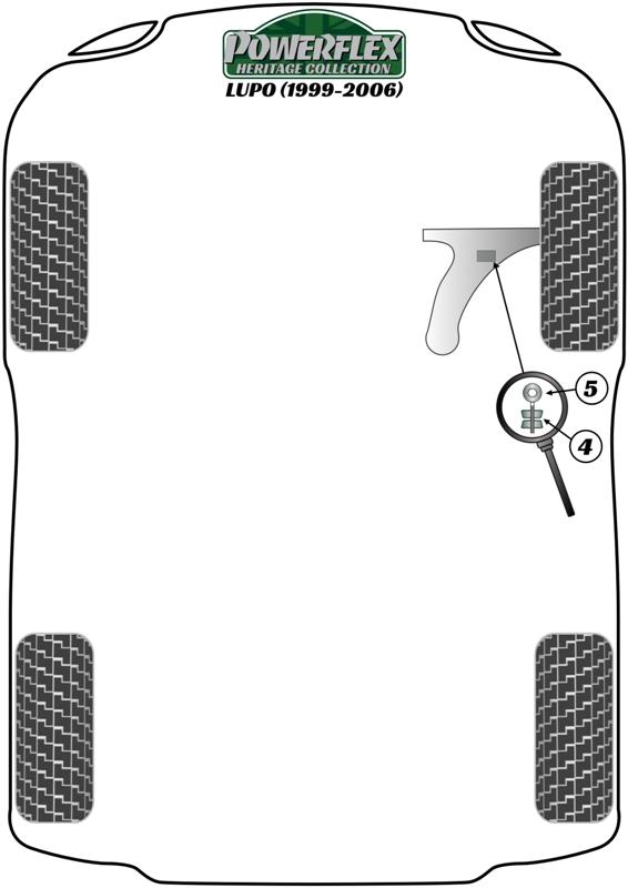 Lagere motorsteun, grote bus - Snelle weg/circuit Lupo, straat