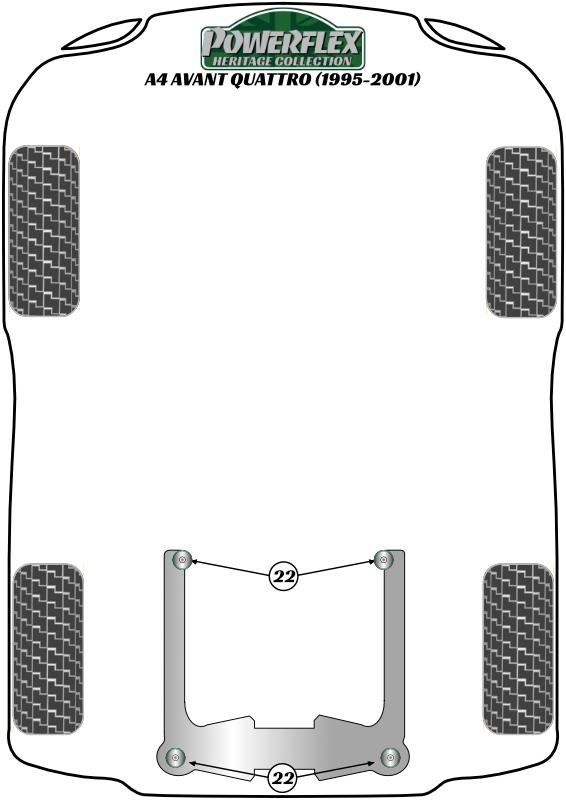Achterste stabilisatorstangbus 16 mm A4 / S4 / RS4, black