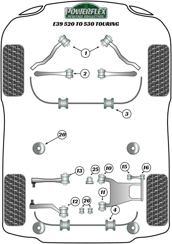 Rear Lower Arm Rear Bush 5 Series, heritage