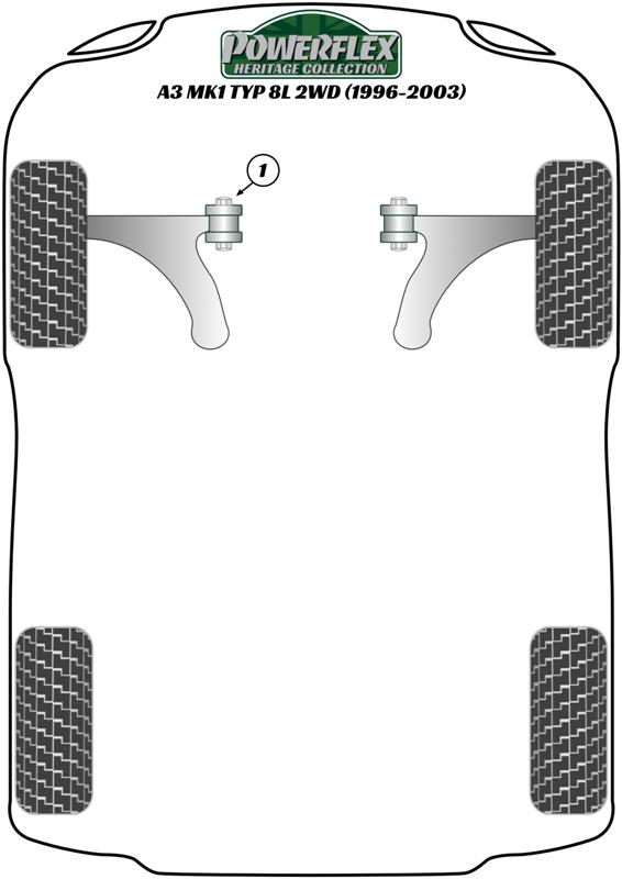 Front Wishbone Rear Bush, Pattern Arm A3 / S3 / RS3, Leon Models, Toledo, Octavia, Beetle Models, Bora Models, Golf, Jetta Models, black