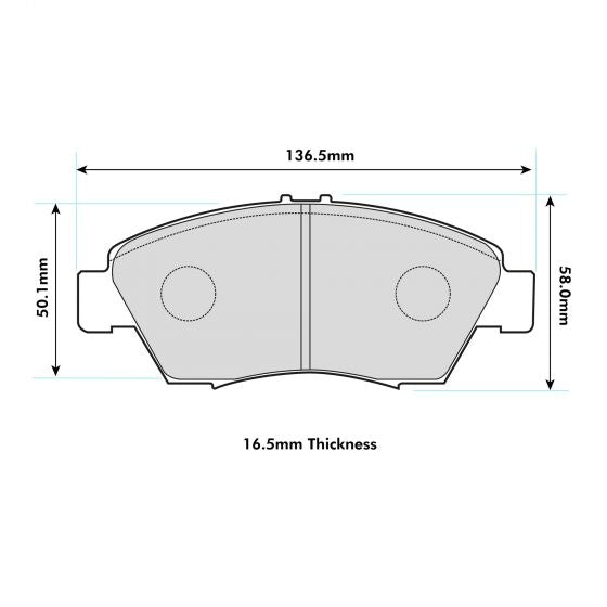 Honda Civic EG6/EK4 voor ProRace Performance rem blokken 1286