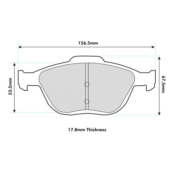 Ford Fiesta ST150 Focus ST170 voor ProRace Performance rem blokken 8197PR