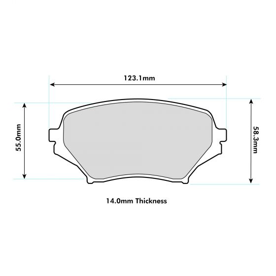 Mazda MX5 MK3 (NC) Race rem blokken - 1.8 / 2.0 voor Prorace blokken 8624PR