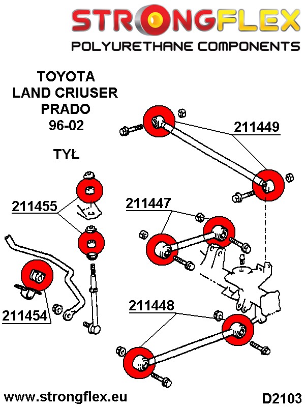 211448A: Rear lower arm bush SPORT