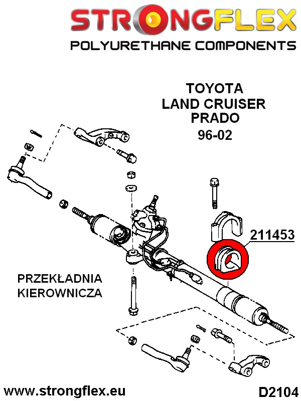 211453A: Steering rack mount bush 50mm SPORT