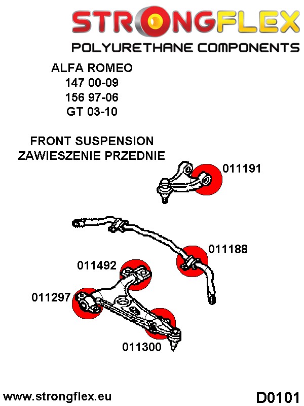 011492A: Front lower wishbone rear bush SPORT