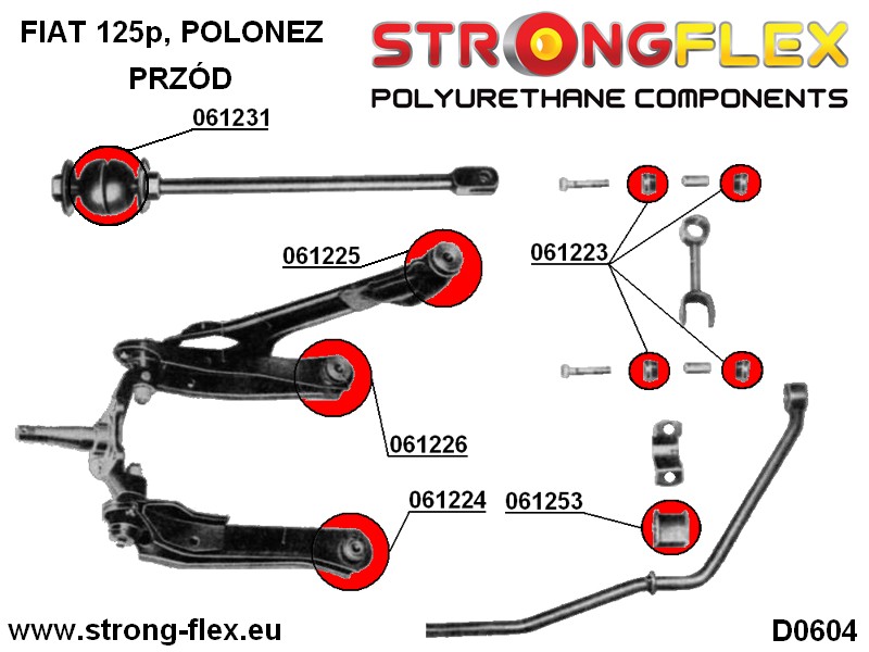 066062A: Front suspension bush kit SPORT