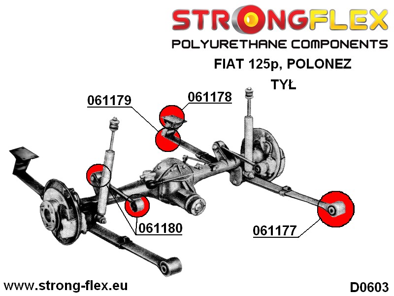 066065A: Rear suspension bush kit SPORT