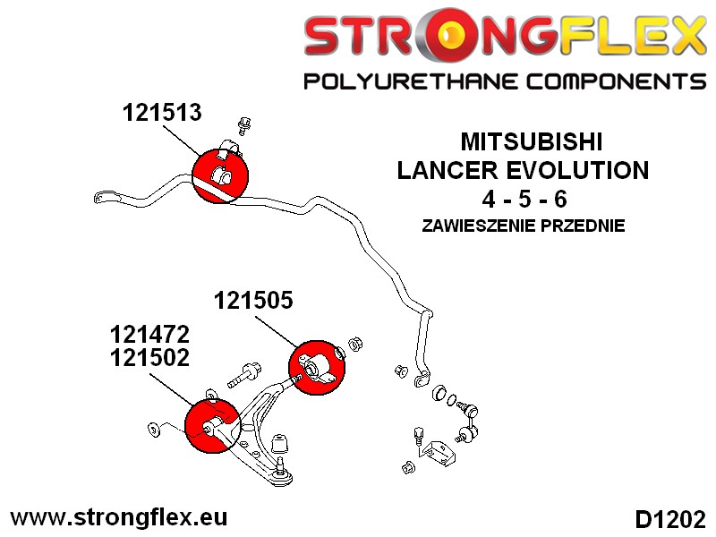 126139B: Front suspension bush kit