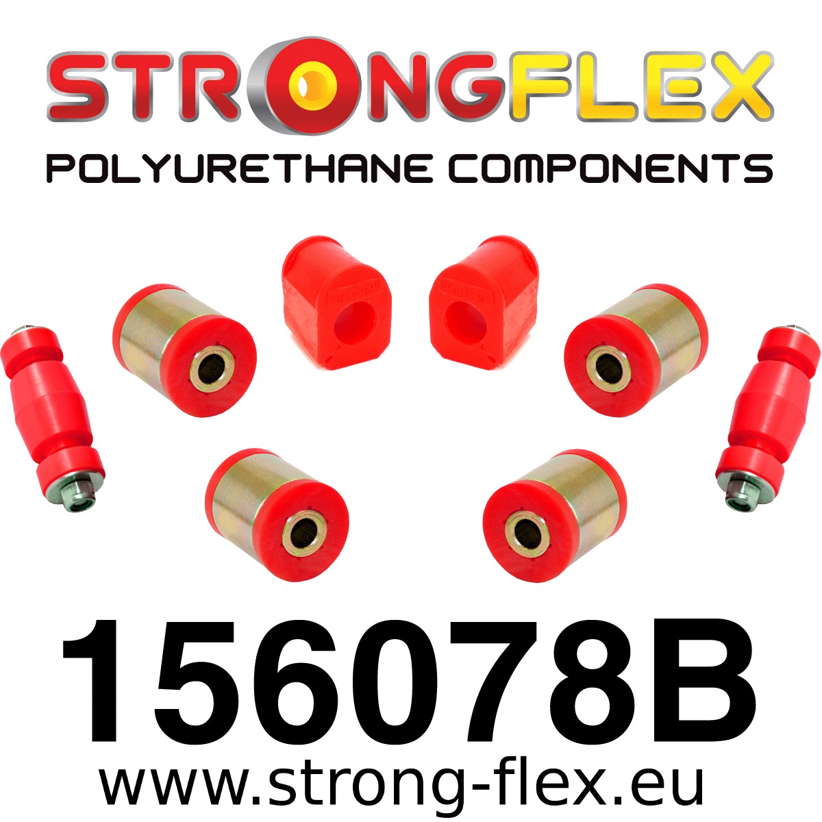 156078B: Front kit suspension polyurethane bushes