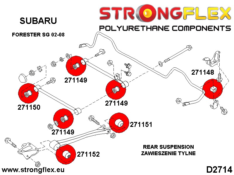 276146A: Full suspension bush kit SPORT