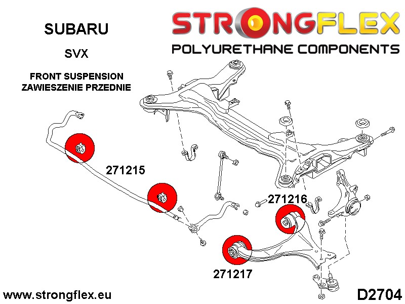 271215A: Front anti roll bar bush 18mm SPORT