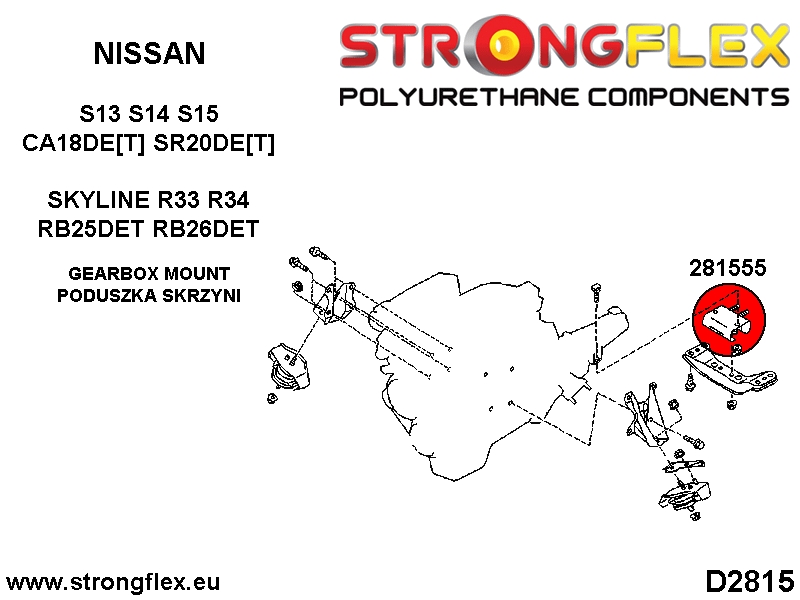 281555B: Gearbox mount NISSAN