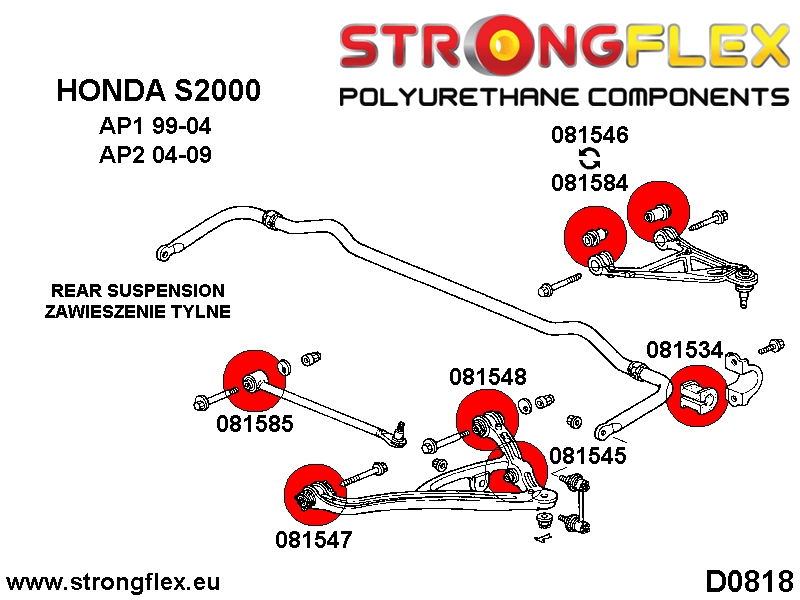 081585B: Rear track control arm bush