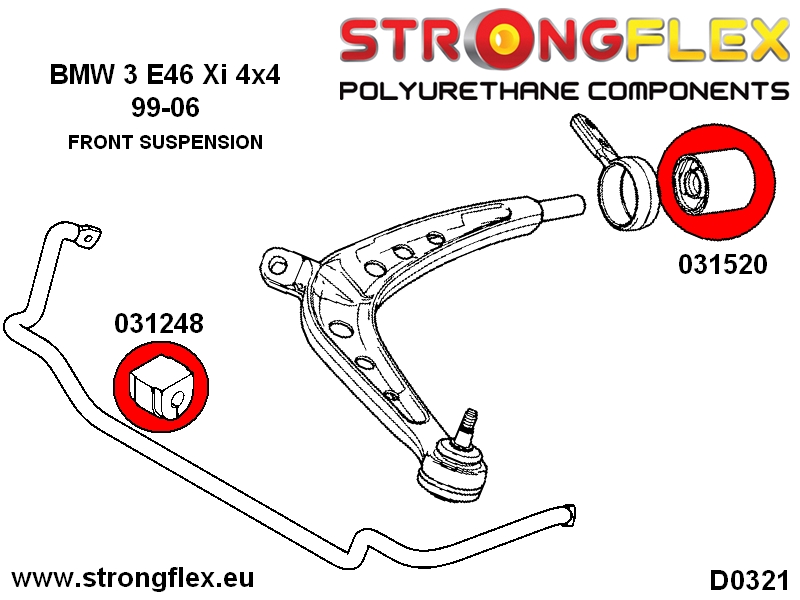 031248A: Voorste stabilisatorstangbus SPORT