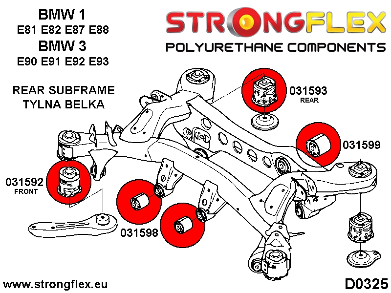 031592A: Rear subframe - front bush SPORT