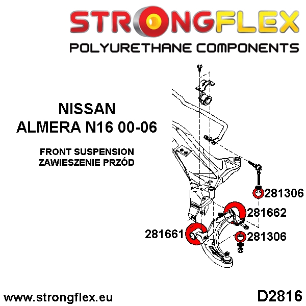 281661A: Front lower arm front bush SPORT