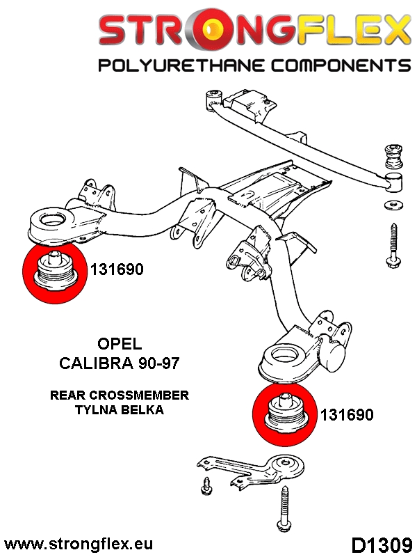 131690A: Rear beam bush SPORT