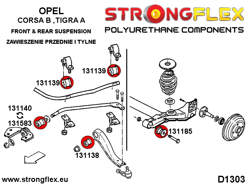 131583A: Trekstang vooraan op chassis 58 mm SPORT