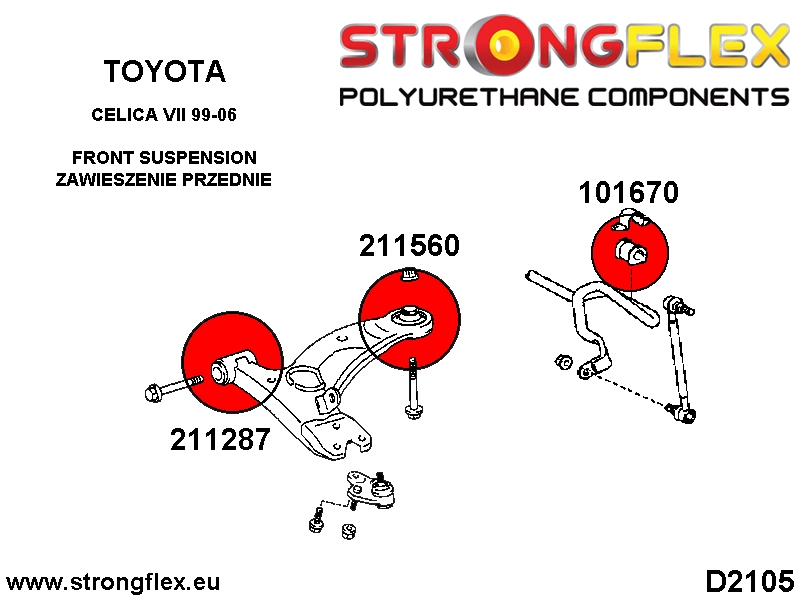 211287B: Front wishbone front bush