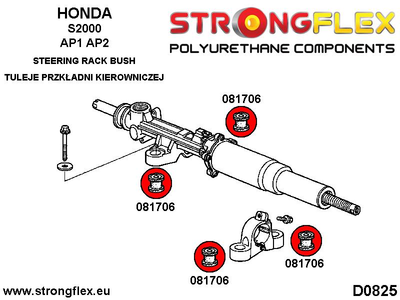 081706A: Steering rack mount bush SPORT