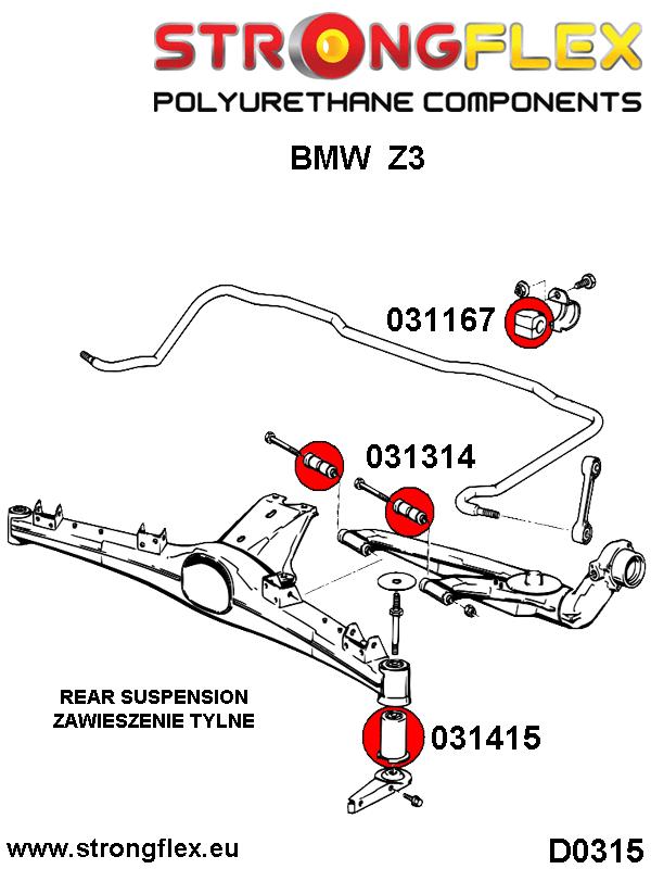 031167A: Anti roll bar bush front / rear SPORT