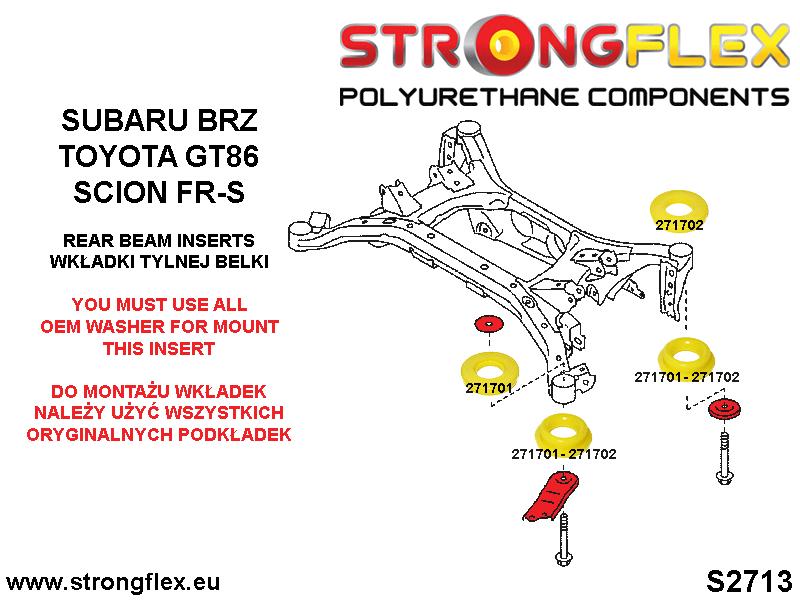 276182A: Montagekit voor achterste subframe-inzetstukken SPORT