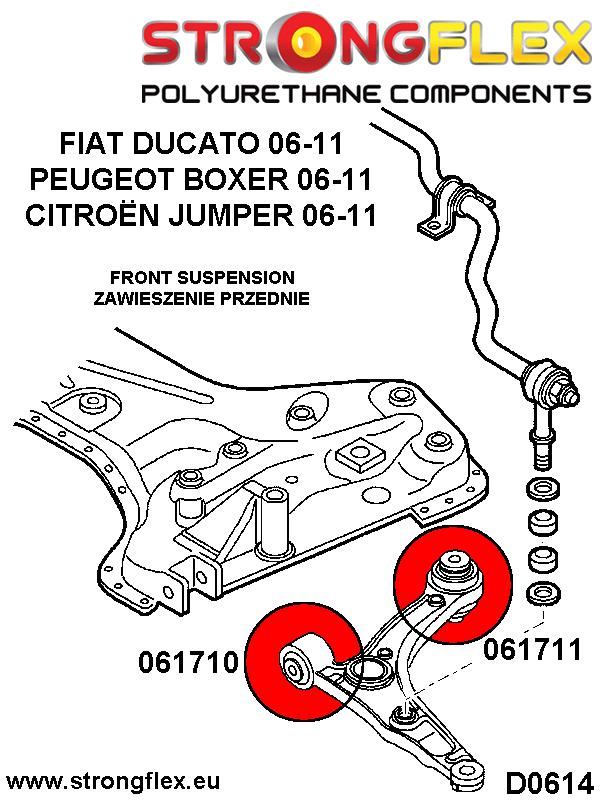 061710B: Front wishbone front bush