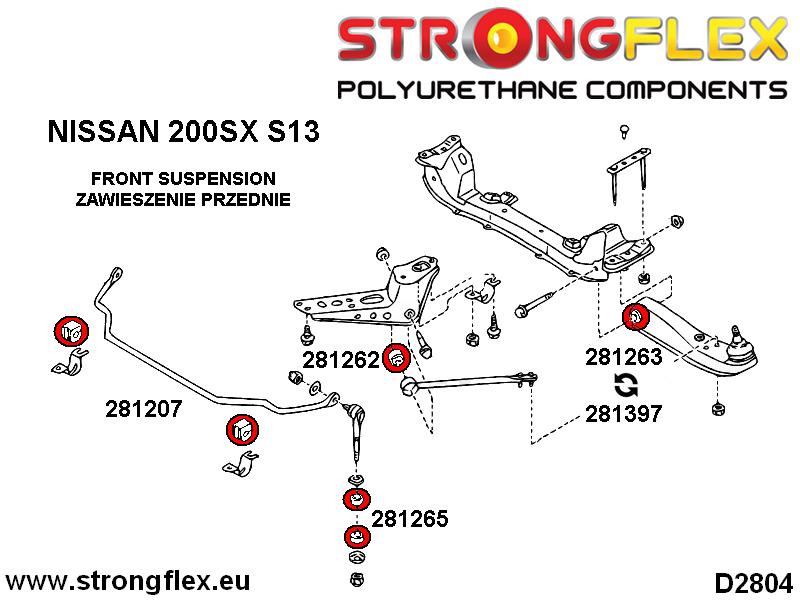 286082A: Front suspension bush kit SPORT