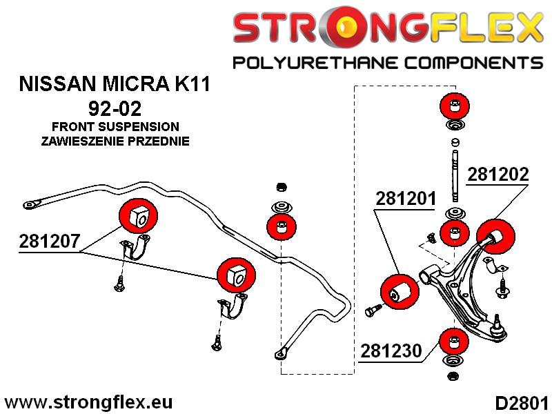 281202B: Front wishbone rear bush