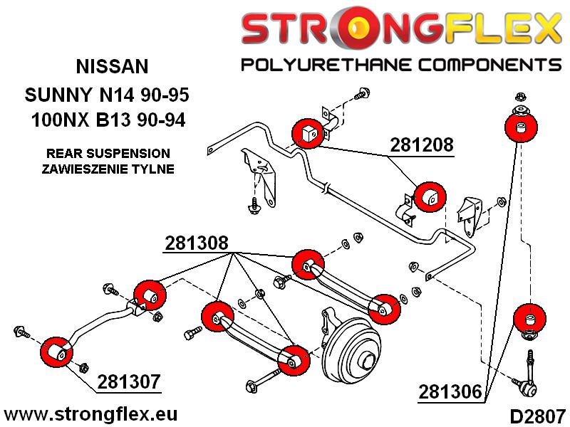 281307B: Rear track arm front bush