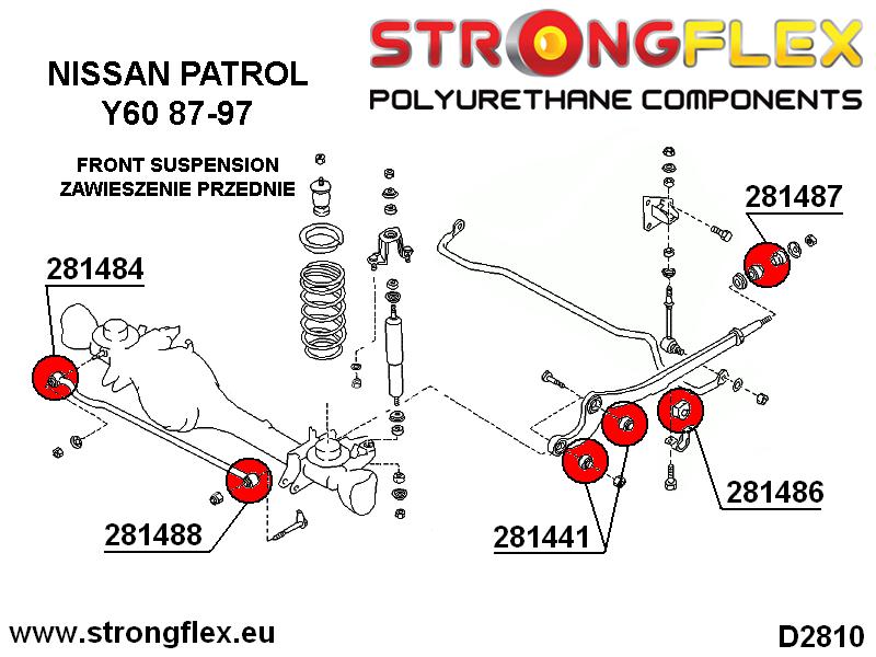 281484A: Panhard stangbus differentieelbevestiging 26 mm SPORT