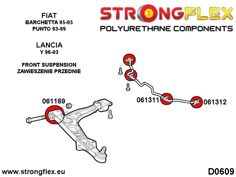 061312A: Front anti roll bar end link bush SPORT