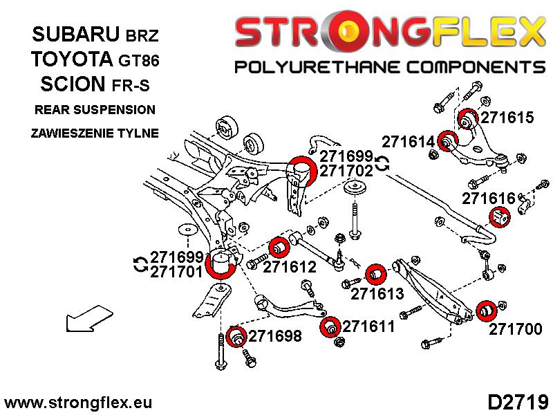 276193B: Rear suspension bush kit