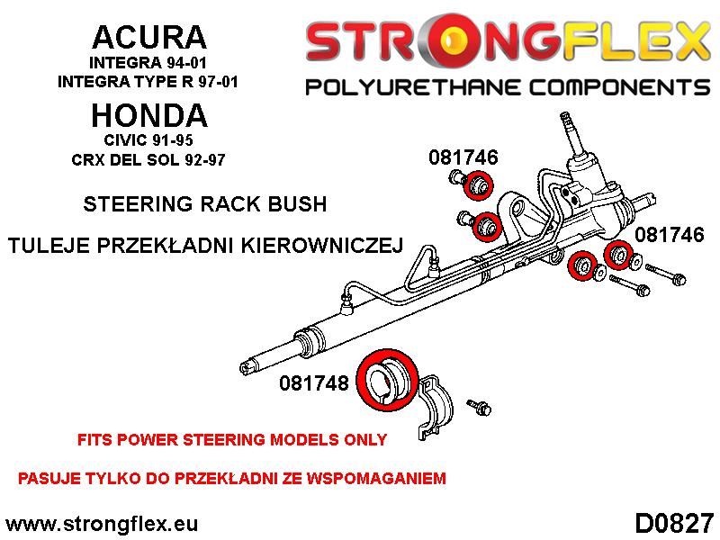 086201A: Steering rack mount bush kit SPORT