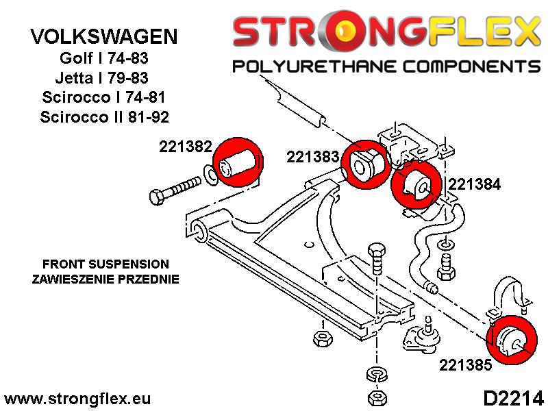 226207A: Suspension bush kit SPORT