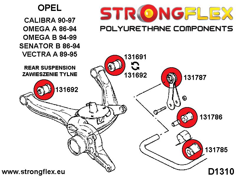 131786A: Rear anti roll bar link to arm bush SPORT