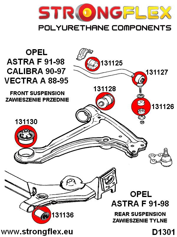 136218B: Full suspension bush kit