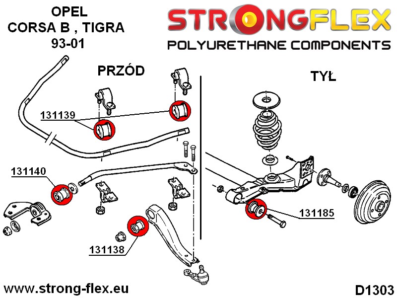 131138A: Front wishbone inner bush SPORT