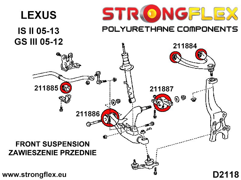 211886A: Front lower arm - front bush SPORT