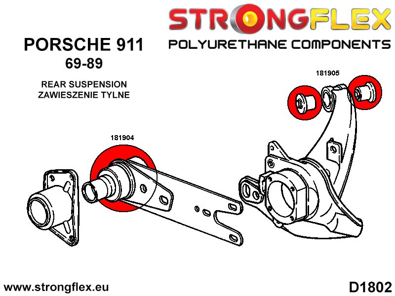 181905A: Rear arm - inner bush SPORT