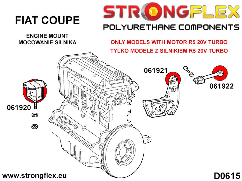 061920B: Engine mount Fiat Coupe Turbo R5 220PS